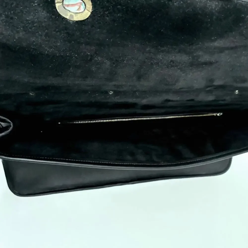 Vintage Laura USA Black Leather Satchel with Shoulder Strap - Laptop Bag - Picture 11 of 13